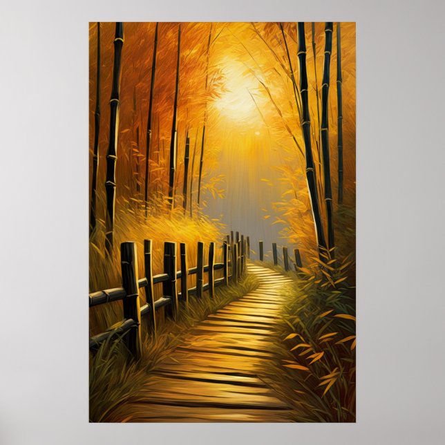 Bamboo Elegance, Golden Evening Poster (Framsidan)