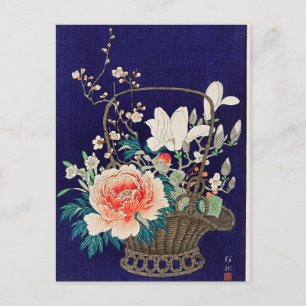 Bamboo Flower Basket av Ohara Koson Vykort