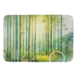 Bamboo Forest Geometric Bath Mat Badrumsmatta