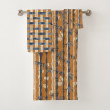 Bamboo Forest Mid Century Modern Rust