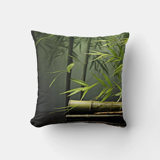 Bamboo Forest Tranquil fredliga natur Kudde (Framsida)
