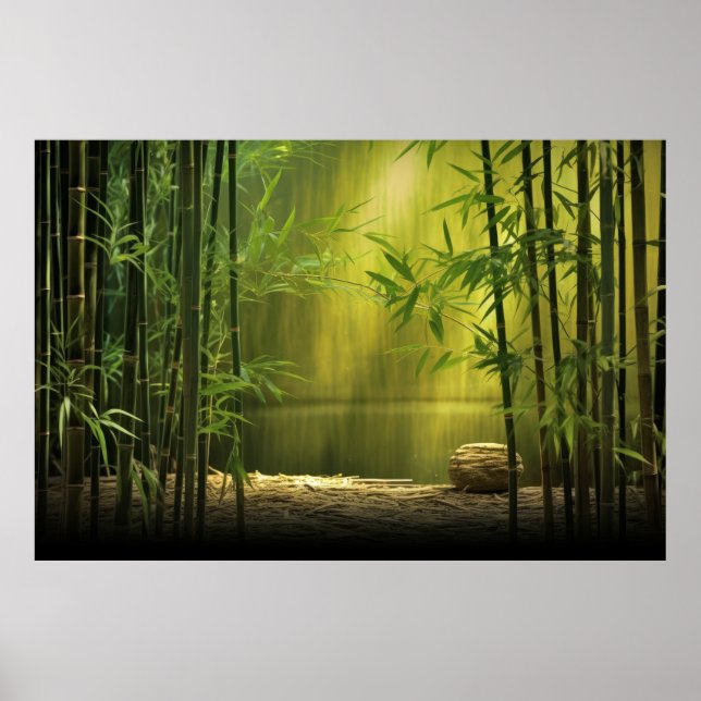 Bamboo Forest Tranquil fredliga natur Poster (Framsidan)