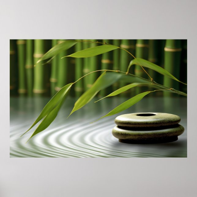 Bamboo Forest Tranquil fredliga natur Poster (Framsidan)