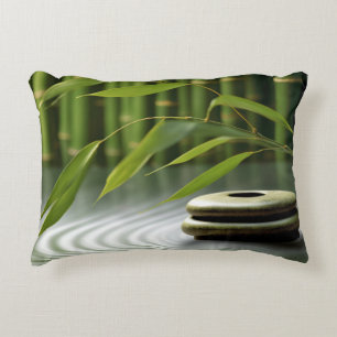 Bamboo Forest Tranquil fredliga natur Prydnadskudde