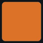Bamboo Fyrkantigt Klistermärke<br><div class="desc">Djupt,  rostigt orange färg.</div>