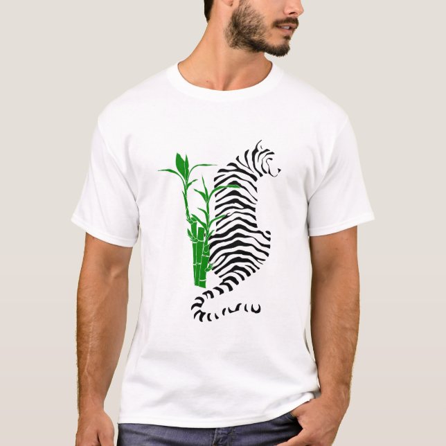 Bamboo Gömt Tiger T Shirt (Framsida)
