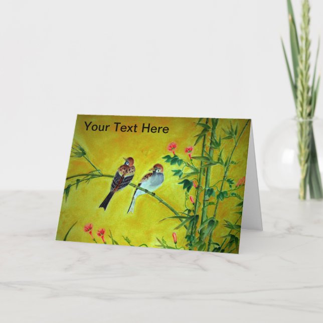 Bamboo-hälsningskort Kort (Framsida)