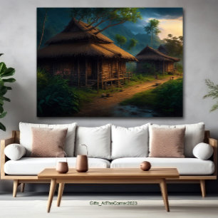 Bamboo Hut i byn Poster