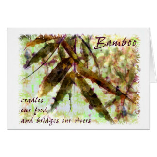 Bamboo i en varm regn... broar våra floder hälsningskort