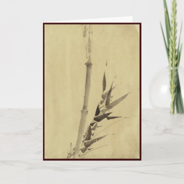 Bamboo, japansk finkonst av Hokusai Kort (Framsida)
