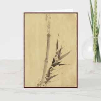 Bamboo, japansk finkonst av Hokusai Kort