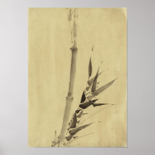 Bamboo, japansk finkonst av Hokusai Poster (Framsidan)