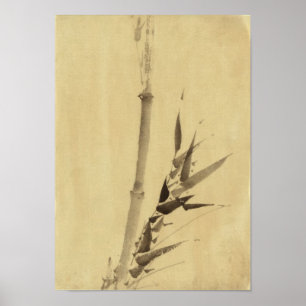Bamboo, japansk finkonst av Hokusai Poster