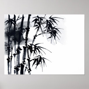 Bamboo Japansk minimiväxt. Poster