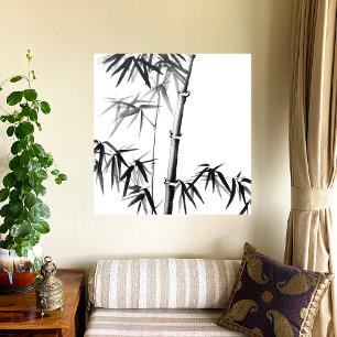 Bamboo - kinesiska Stil - oinramat Canvastryck