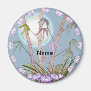 Bamboo Lotus Måne magnet