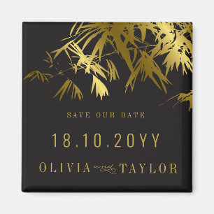 Bamboo Löv Black + Guld Spara datum magneter