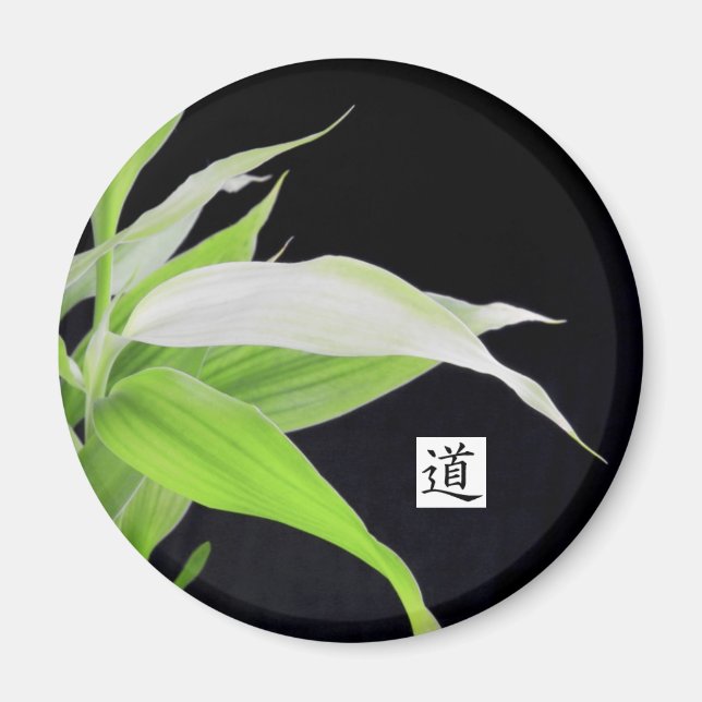 Bamboo Löv Lycka till Bra Fortune Magnet (Framsidan)