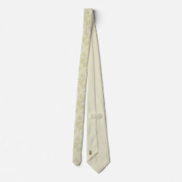 Bamboo Löv Mönster Tie - Elegant Monogram Stil Slips