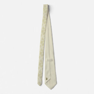 Bamboo Löv Mönster Tie - Elegant Monogram Stil Slips