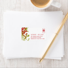 Bamboo Lövs Shuang Xi Chinese Bröllop Adress Adressetikett