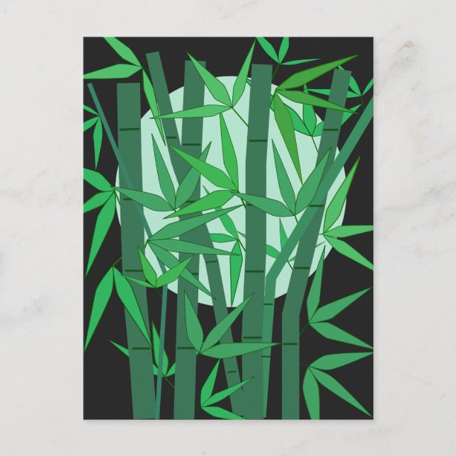 Bamboo Måne Vykort (Framsida)