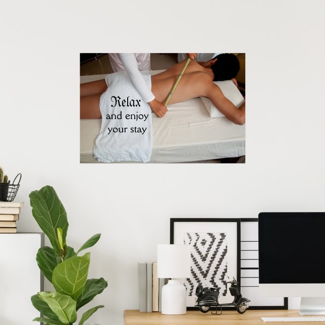 Bamboo-massage på revben poster (Hemmakontoret)