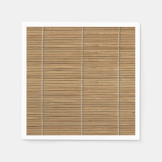 Bamboo Mat Standard Cocktail Napkin Pappersservett (Framsidan)