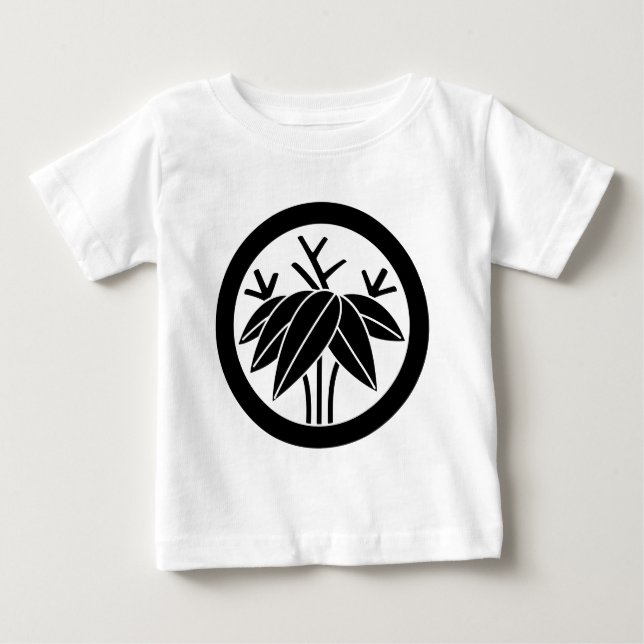 Bamboo med rot i cirkel t-shirt (Framsida)