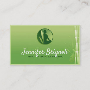 Bamboo Meditation Lessens Card för övertoning av g Visitkort
