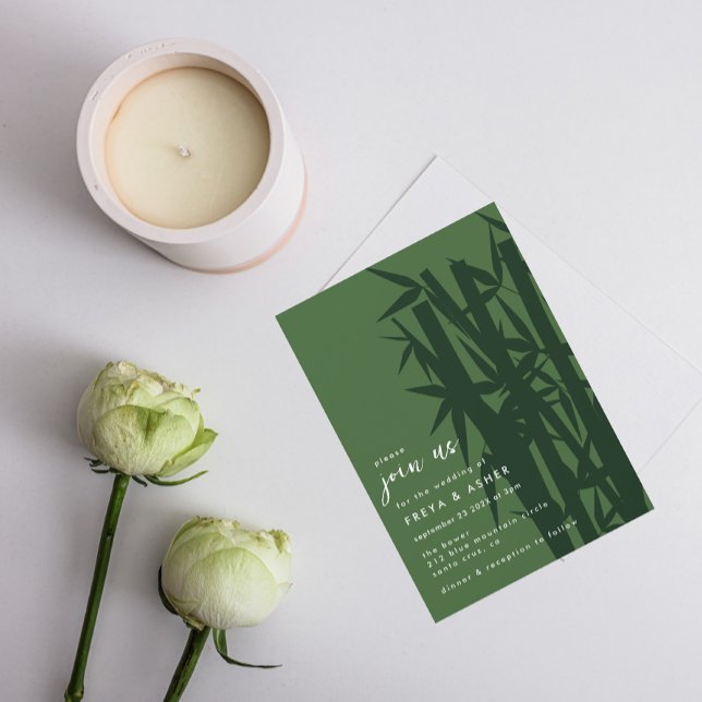 Bamboo Oasis | Gå med vår bröllopsinbjudan Meddelande (Skapare uppladdad)