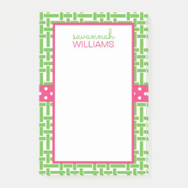 Bamboo- och Grosgrain-Personlig Post-it-Anteckning Post-it Block