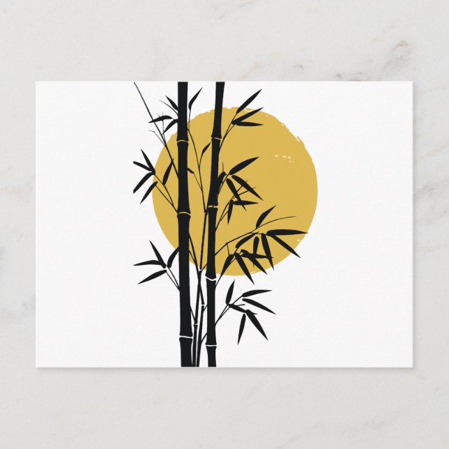 Bamboo och måne helg vykort (Framsida)