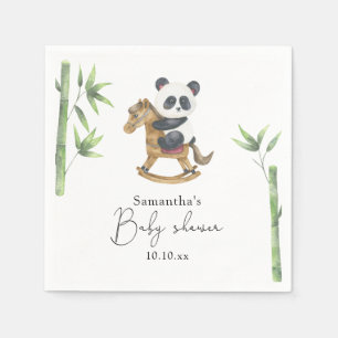 Bamboo och Panda Bear-babydusch Pappersservett
