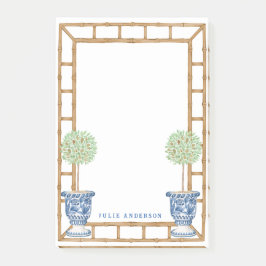 Bamboo & Olive Topiary | Chinoiserie Post-it Block