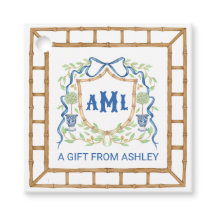 Bamboo & Olive Topiary Vapensköld | Monogram