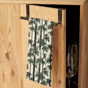 Bamboo på Beige Kökshandduk