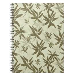 Bamboo på Beige Sheers - sömlös yta mönster. Anteckningsbok