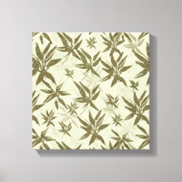 Bamboo på Beige Sheers - sömlös yta mönster. Canvastryck