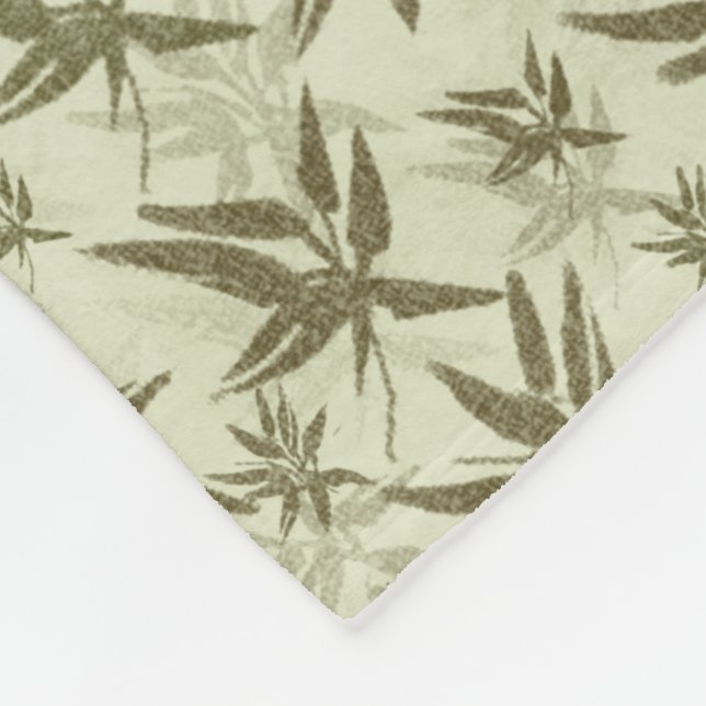 Bamboo på Beige Sheers - sömlös yta mönster. Fleecefilt (Hörn)