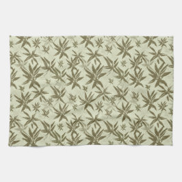 Bamboo på Beige Sheers - sömlös yta mönster. Kökshandduk