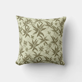 Bamboo på Beige Sheers - sömlös yta mönster. Kudde