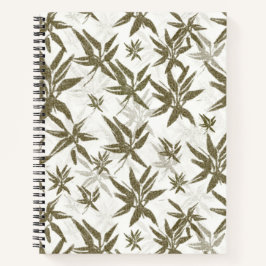 Bamboo på vitbladen - sömlös yta mönster.