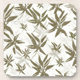 Bamboo på vitbladen - sömlös yta mönster. underlägg