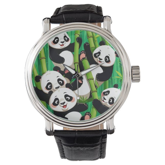 Bamboo Panda Armbandsur (Framsida)