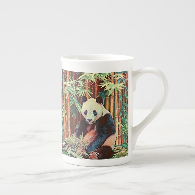 Bamboo Panda Benporslin Mugg (Höger)