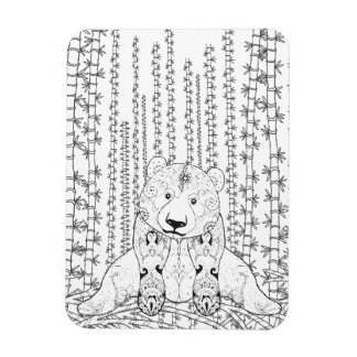 Bamboo Panda Doodle Magnet