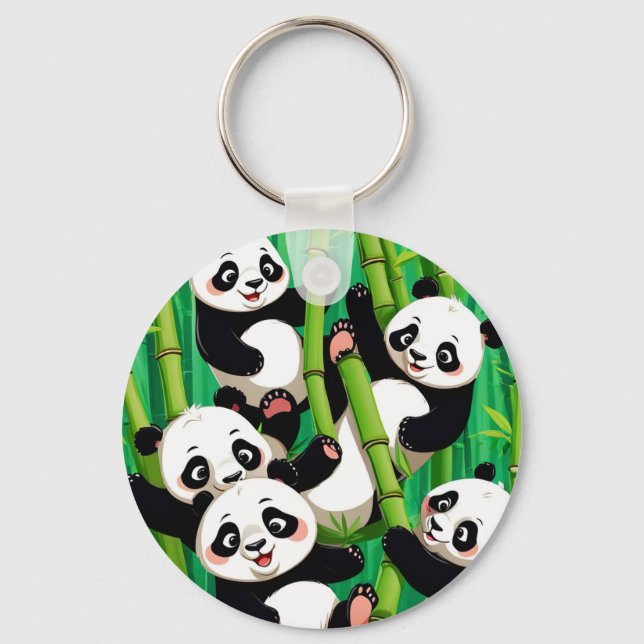 Bamboo Panda Nyckelring (Framsida)