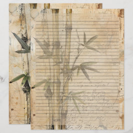 Bamboo Plant Old Manuscript Brevhuvud