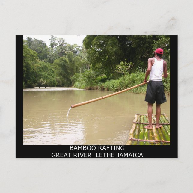 Bamboo Raiting Underbar River Lethe Jamaica Vykort (Framsida)
